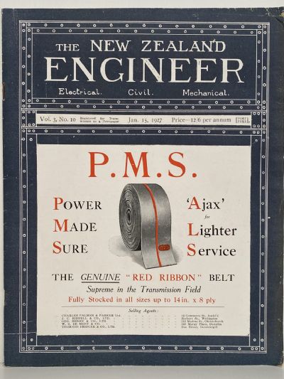 OLD MAGAZINE: The New Zealand Engineer Vol. 3, No. 10 - 15 January 1927 