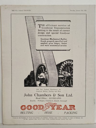 OLD MAGAZINE: The New Zealand Engineer Vol. 3, No. 10 - 15 January 1927