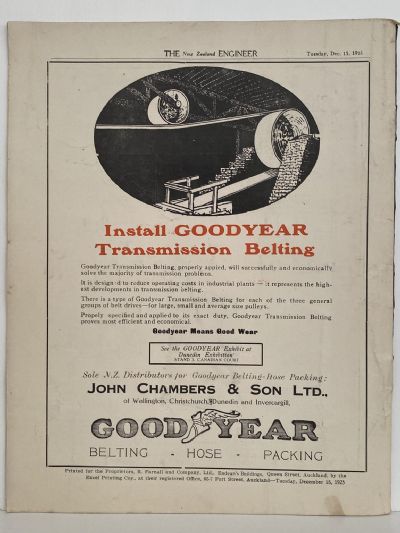 OLD MAGAZINE: The New Zealand Engineer Vol. 2, No. 9 - 15 December 1925