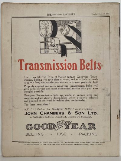 OLD MAGAZINE: The New Zealand Engineer Vol. 2, No. 6 - 15 September 1925
