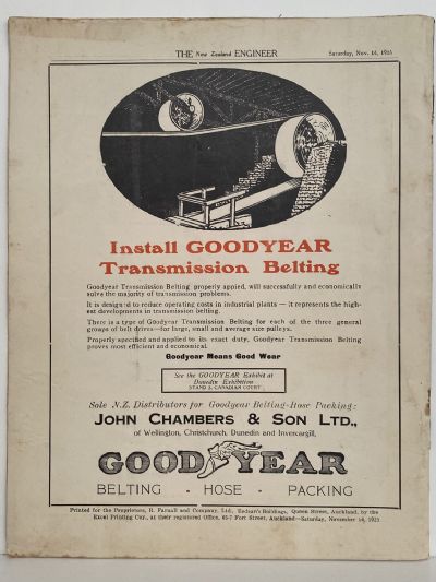 OLD MAGAZINE: The New Zealand Engineer Vol. 2, No. 8 - 14 November 1925