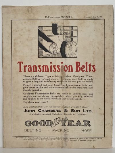 OLD MAGAZINE: The New Zealand Engineer Vol. 2, No. 4 - 15 July 1925
