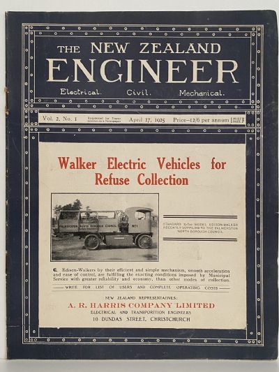 OLD MAGAZINE: The New Zealand Engineer Vol. 2, No. 1 - 17 April 1925 