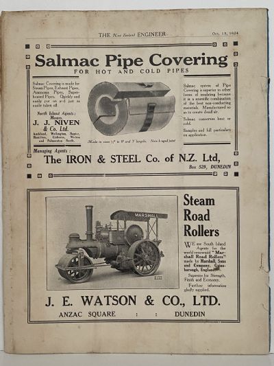OLD MAGAZINE: The New Zealand Engineer Vol. 1, No. 7 - 15 October 1924
