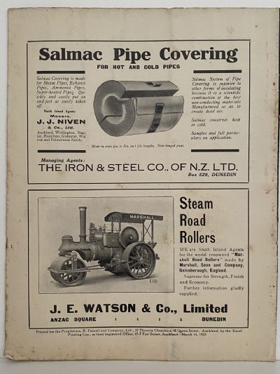 OLD MAGAZINE: The New Zealand Engineer Vol. 1, No. 12 - 15 March 1925