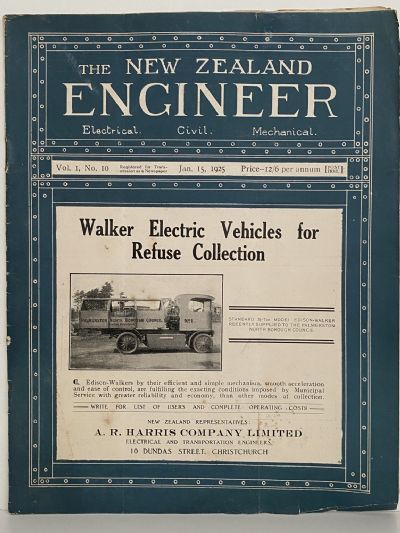 OLD MAGAZINE: The New Zealand Engineer Vol. 1, No. 10 - 15 January 1925 