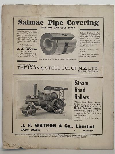 OLD MAGAZINE: The New Zealand Engineer Vol. 1, No. 10 - 15 January 1925