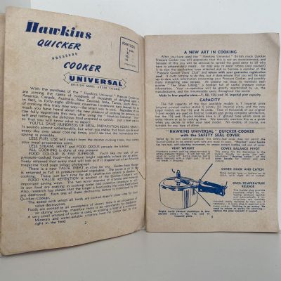 VINTAGE COOK BOOK: Hawkins Universal Cooker