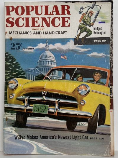 VINTAGE MAGAZINE: Popular Science, Vol 160, No. 1 - January 1952 