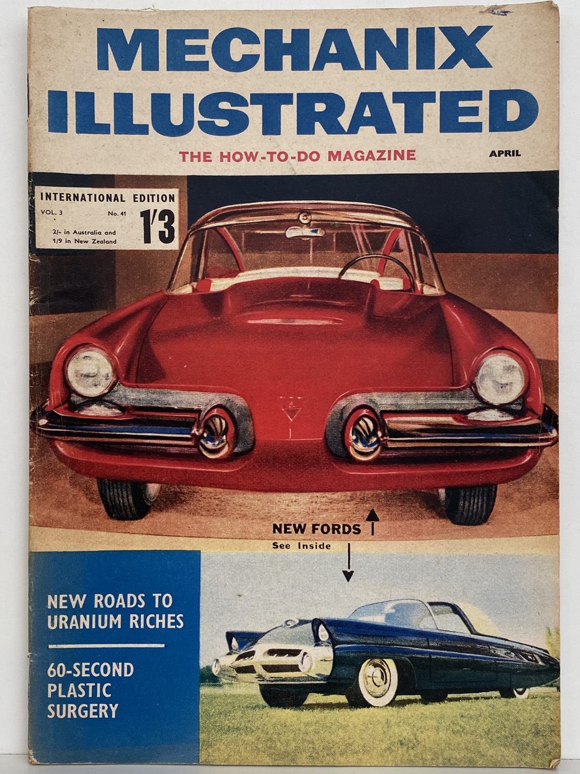 VINTAGE MAGAZINE: Mechanix Illustrated, Vol 3, No. 41 - April 1954