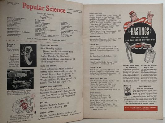 VINTAGE MAGAZINE: Popular Science, Vol. 182, No. 1 - January 1963