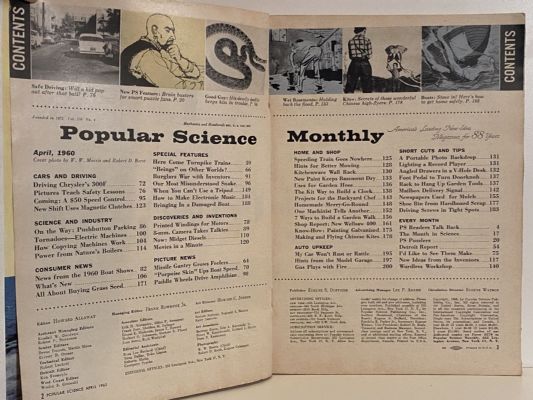 VINTAGE MAGAZINE: Popular Science, Vol. 176, No. 4 - April 1960