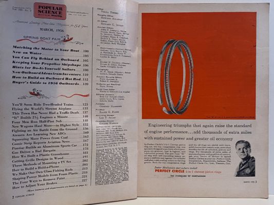 VINTAGE MAGAZINE: Popular Science, Vol. 168, No. 3 - March 1956