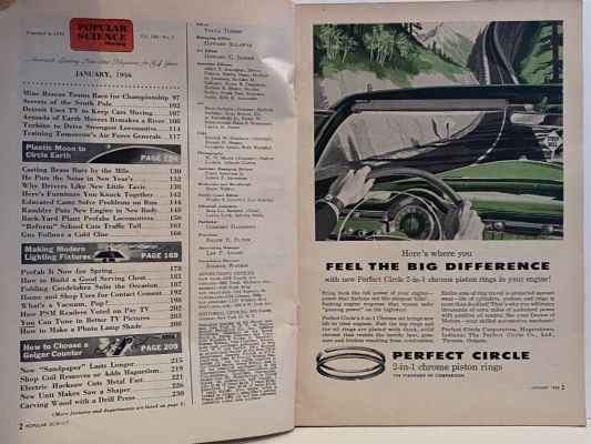 VINTAGE MAGAZINE: Popular Science, Vol. 168, No. 1 - January 1956