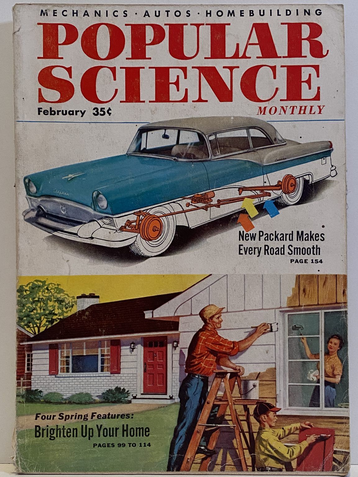 VINTAGE MAGAZINE: Popular Science, Vol. 166, No. 2 - February 1955