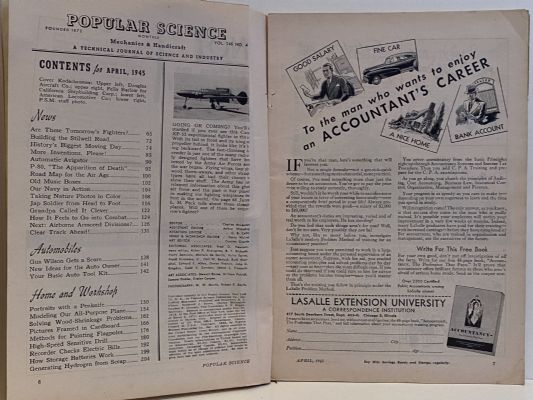 VINTAGE MAGAZINE: Popular Science, Vol. 146, No. 4 - February 1945