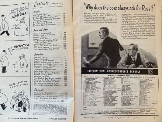 VINTAGE MAGAZINE: Popular Science, Vol. 146, No. 4 - February 1945