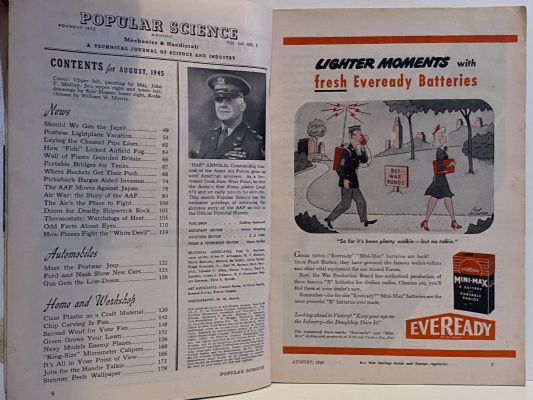 VINTAGE MAGAZINE: Popular Science, Vol. 147, No. 2 - August 1945