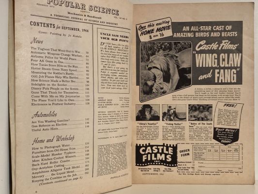 VINTAGE MAGAZINE: Popular Science, Vol. 145, No. 3 - September 1944