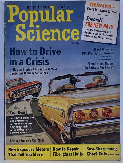 VINTAGE MAGAZINE: Popular Science, Vol. 185, No. 3 - September 1964 