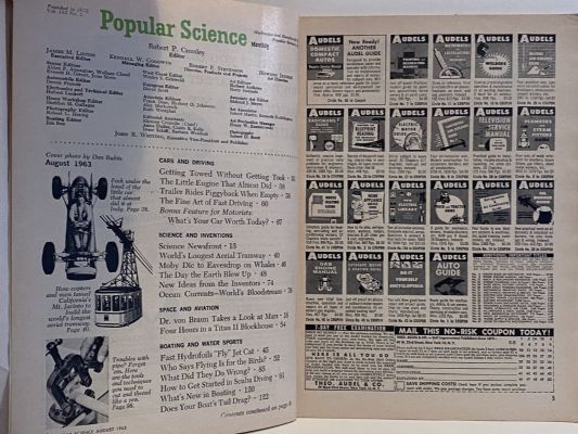 VINTAGE MAGAZINE: Popular Science, Vol. 183, No. 2 - August 1963