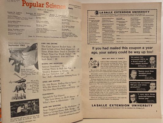 VINTAGE MAGAZINE: Popular Science, Vol. 183, No. 3 - September 1963