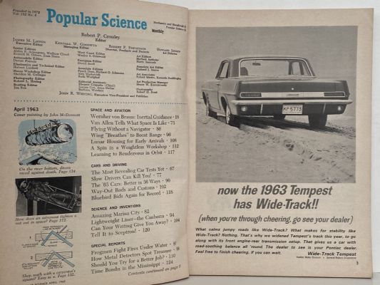 VINTAGE MAGAZINE: Popular Science, Vol. 182, No. 4 - April 1963