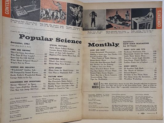 VINTAGE MAGAZINE: Popular Science, Vol. 179, No. 6 - December 1961