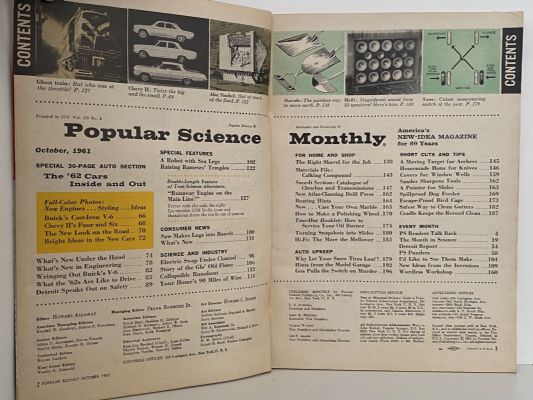 VINTAGE MAGAZINE: Popular Science, Vol. 179, No. 4 - October 1961