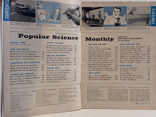 VINTAGE MAGAZINE: Popular Science, Vol. 177, No. 2 - August 1960