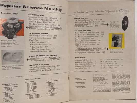 VINTAGE MAGAZINE: Popular Science, Vol. 171, No. 6 - December 1957