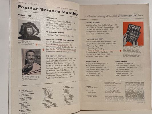 VINTAGE MAGAZINE: Popular Science, Vol. 171, No. 2 - August 1957