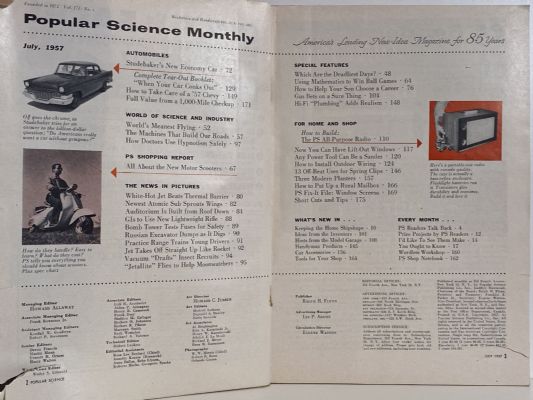 VINTAGE MAGAZINE: Popular Science, Vol. 171, No. 1 - July 1957