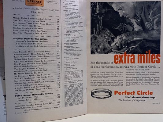 VINTAGE MAGAZINE: Popular Science, Vol. 167, No. 1 - July 1955