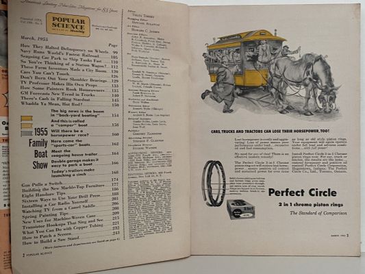 VINTAGE MAGAZINE: Popular Science, Vol. 166, No. 3 - March 1955