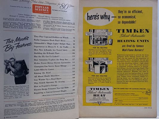 VINTAGE MAGAZINE: Popular Science, Vol. 160, No. 6 - June 1952