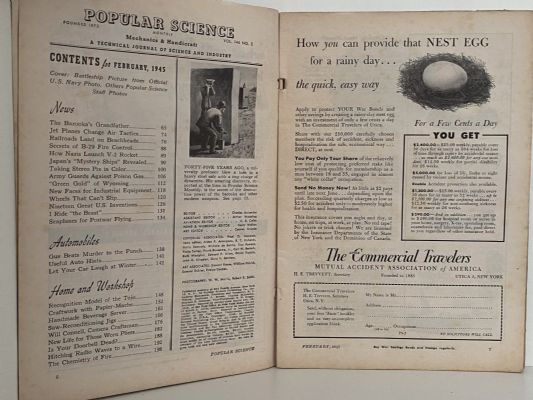 VINTAGE MAGAZINE: Popular Science, Vol. 146, No. 2 - February 1945