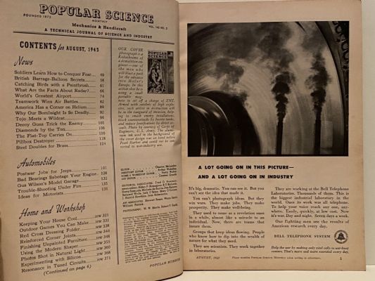 VINTAGE MAGAZINE: Popular Science, Vol. 143, No. 2 - August 1943