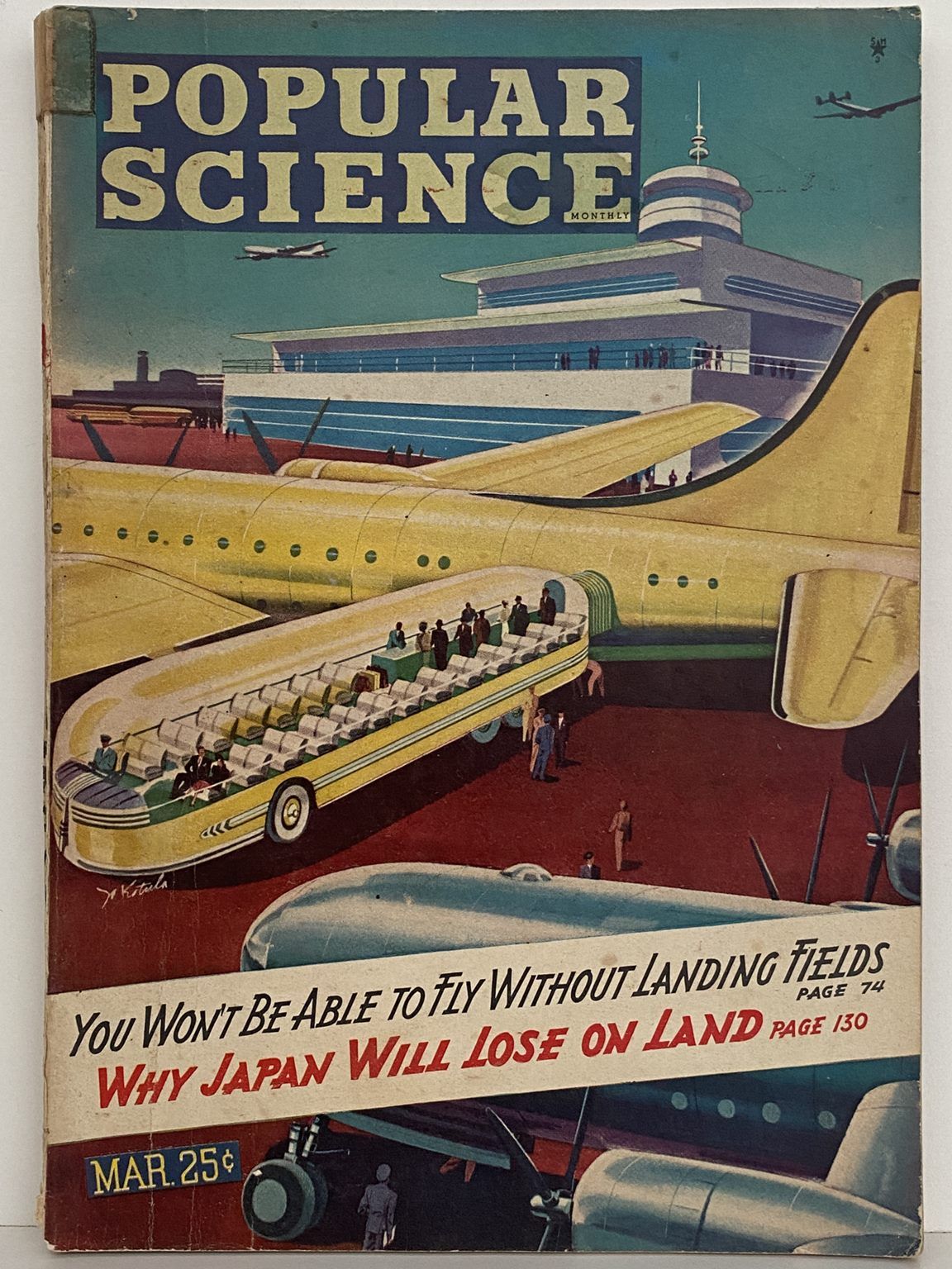 VINTAGE MAGAZINE: Popular Science, Vol 146, No. 3 - March 1945