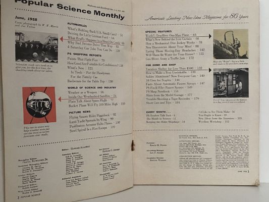VINTAGE MAGAZINE: Popular Science - June 1958