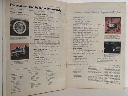 VINTAGE MAGAZINE: Popular Science - January 1959