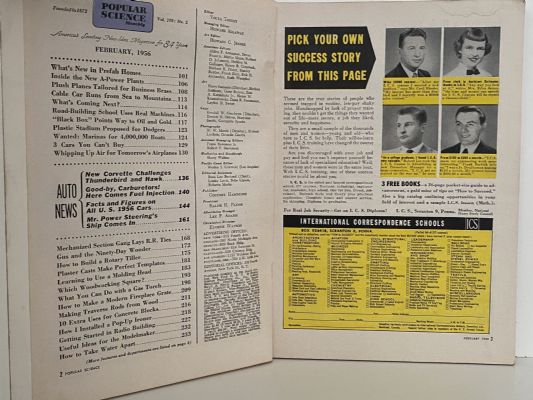 VINTAGE MAGAZINE: Popular Science - February 1956