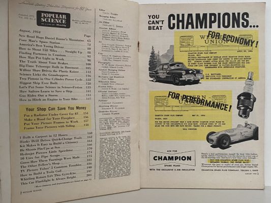 VINTAGE MAGAZINE: Popular Science - August 1954