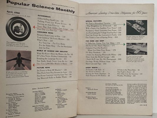 VINTAGE MAGAZINE: Popular Science - April 1958