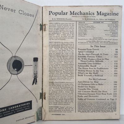 VINTAGE MAGAZINE: Popular Mechanics Vol. 86, No. 5 - November 1946