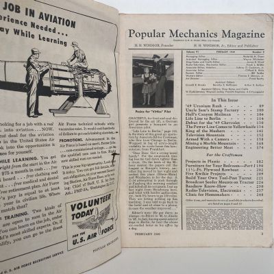 VINTAGE MAGAZINE: Popular Mechanics - Vol. 91, No. 2 - February 1949