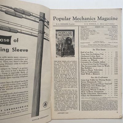 VINTAGE MAGAZINE: Popular Mechanics - Vol. 91, No. 1 - January 1949