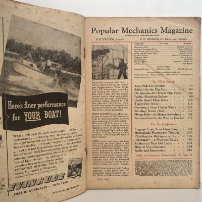 VINTAGE MAGAZINE: Popular Mechanics - Vol. 88, No. 1 - July 1947