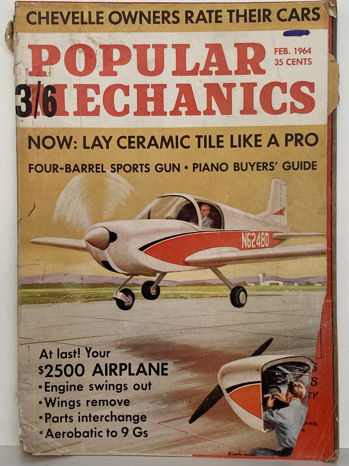 VINTAGE MAGAZINE: Popular Mechanics - Vol. 121, No. 2 - February 1964