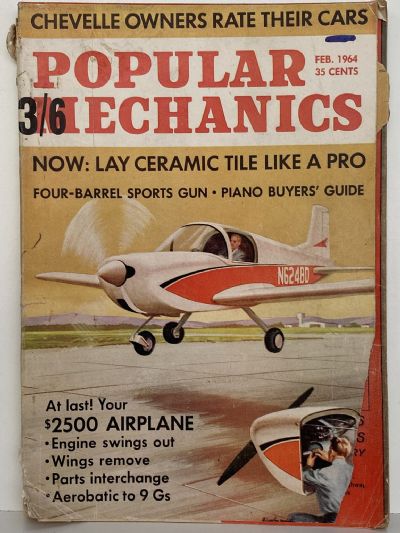 VINTAGE MAGAZINE: Popular Mechanics - Vol. 121, No. 2 - February 1964 
